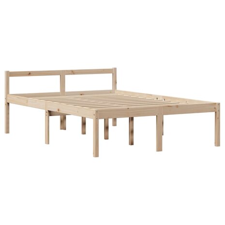 Seniorenbed met hoofdbord massief grenenhout 140x200 cm 7