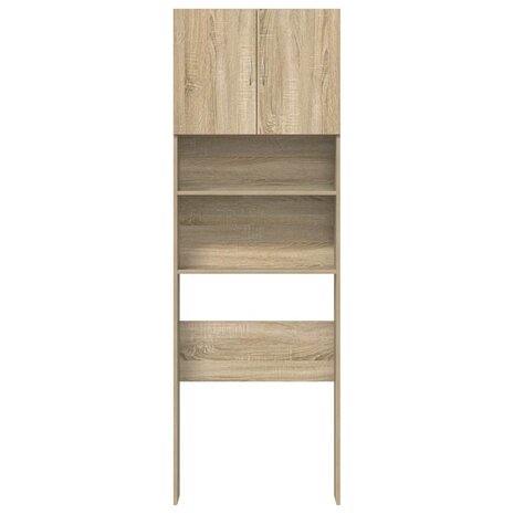 Wasmachinekast 64x24x190 cm bewerkt hout en sonoma eikenkleurig 5