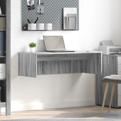 Aan de muur bevestigd bureau Grijs Sonoma 100 x 45 x 30 cm 1