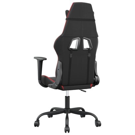 Massage gamestoel kunstleer zwart en rood 5