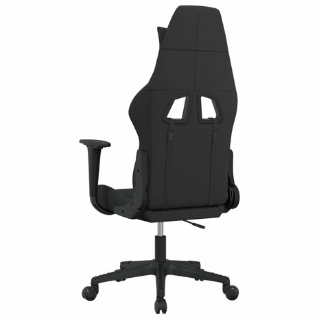 Massage gamestoel stof zwart en taupe 5