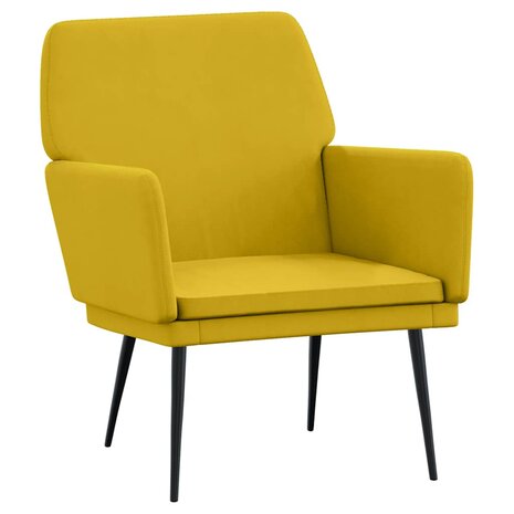 Fauteuil 62x79x79 cm fluweel geel 2