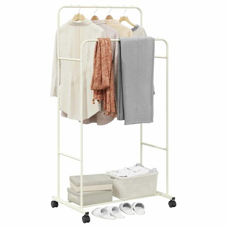 Kledingrek Effen Wit 3