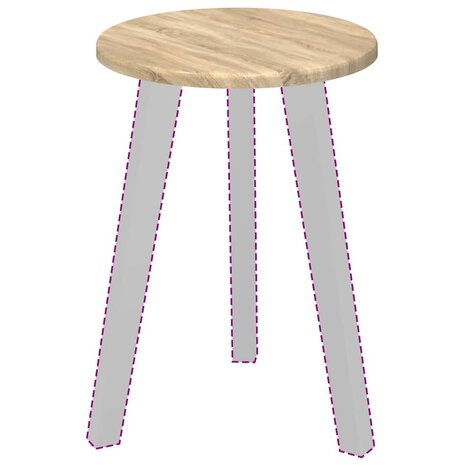 Tafelblad Sonoma eiken 30 x 30 x 1,5 cm Bewerkt hout 3
