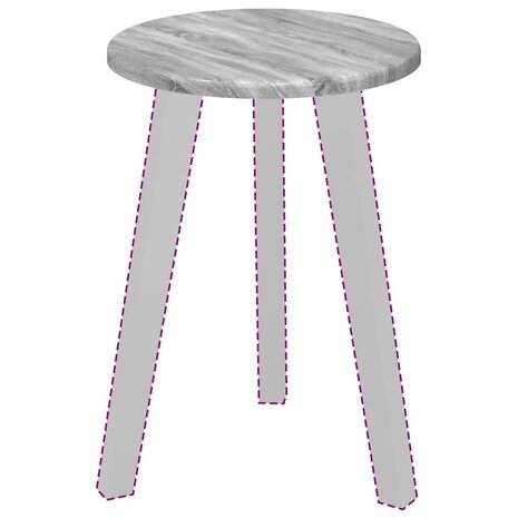 Tafelblad Grijs Sonoma 30 x 30 x 1,5 cm Bewerkt hout 3