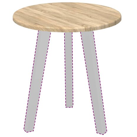 Tafelblad Sonoma eiken 40 x 40 x 1,5 cm Bewerkt hout 3