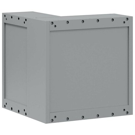 Gereedschapskast met plank Zwart en Grijs 55 x 55 x 55 cm 5