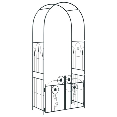 Tuin Boog Effen Zwart 102 x 50 x 218 cm 2