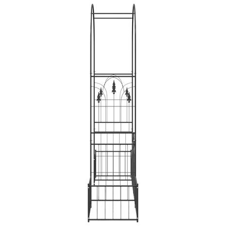 Tuin Boog Effen Zwart 203 x 50 x 218 cm 7