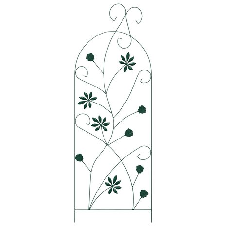 Tuinhek Latwerk 3 pcs Groen 112 x 40 cm Staal 6