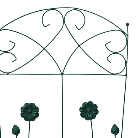 Tuinhek Latwerk 3 pcs Groen 112 x 40 cm Staal 7