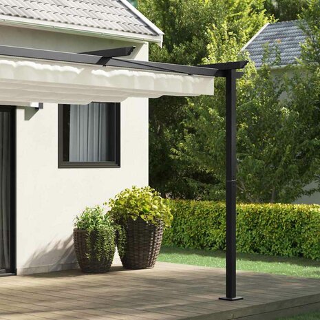 Wandgemonteerde Pergola Cr&egrave;me Staal 3