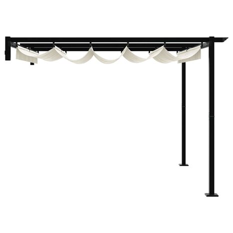 Wandgemonteerde Pergola Cr&egrave;me Staal 5