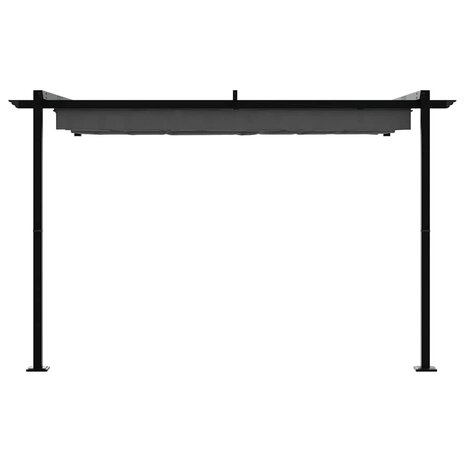 Wandgemonteerde Pergola Antraciet Staal 4