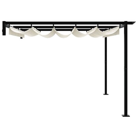 Wandgemonteerde Pergola Cr&egrave;me Staal 5