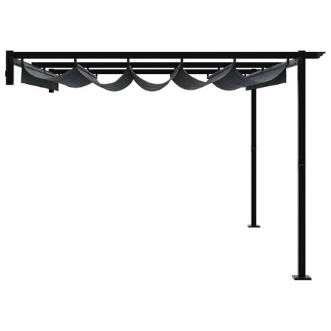 Wandgemonteerde Pergola Antraciet Staal 5