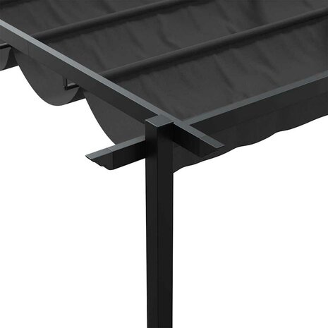 Wandgemonteerde Pergola Antraciet Staal 8