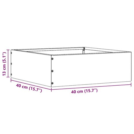 Tuinrand Zilver 40 x 40 x 13 cm Roestvrij staal 7