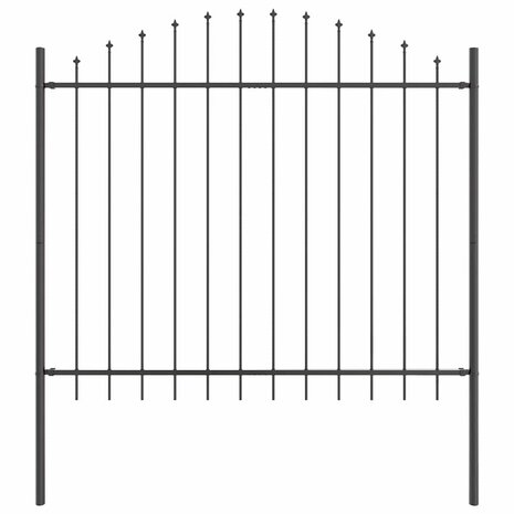 Tuinhek Grijs 170 x 165 cm Gepoedercoat staal 2