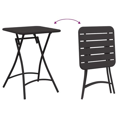 Bistrotafel Antraciet 55 x 55 x 72,5 cm Poedercoating staal 9