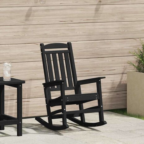 Tuin Schommelstoel Zwart 70 x 92 x 108cm HDPE 1