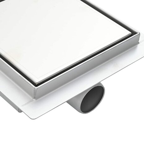 2 in 1 doucheafvoer Zilver 15 x 15 cm Roestvrij staal 304 8