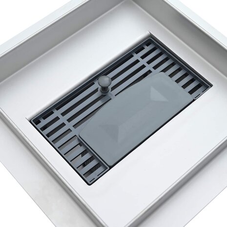 2 in 1 doucheafvoer Zilver 20 x 20 cm Roestvrij staal 304 9