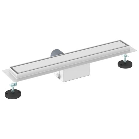 Doucheafvoer met Glazen Deksel Zilver 50 cm Roestvrij staal 304 6