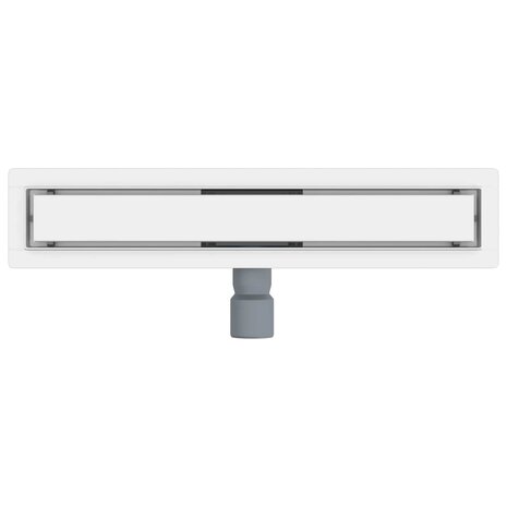 Doucheafvoer met Glazen Deksel Zilver 50 cm Roestvrij staal 304 7