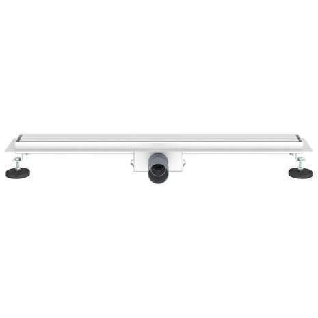Doucheafvoer met Glazen Deksel Zilver 80 cm Roestvrij staal 304 4