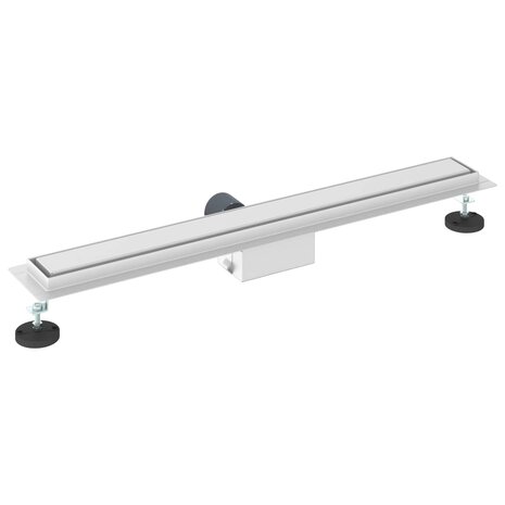 Doucheafvoer met Glazen Deksel Zilver 80 cm Roestvrij staal 304 6