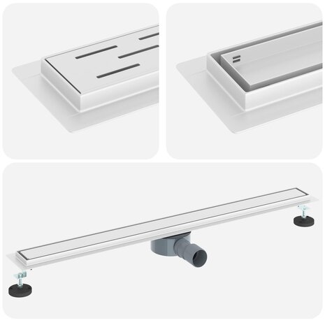 Doucheafvoer 2-in-1 met 360&deg; Sifon Zilver 90 cm 2