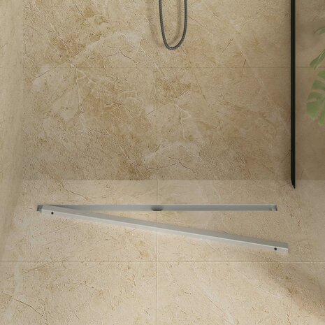 360&deg; Doucheafvoer Met Slank Model Zilver 90 cm 3