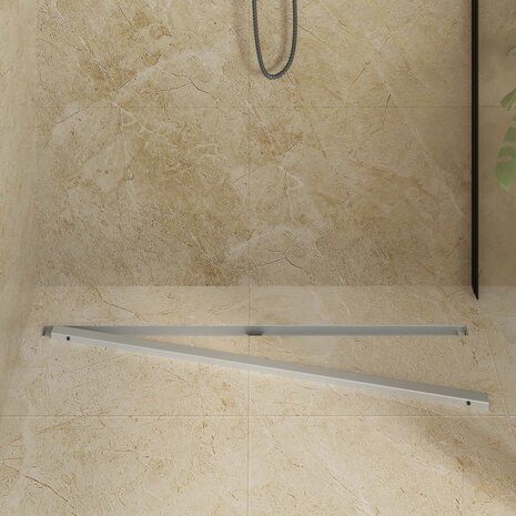 360&deg; Doucheafvoer Met Slank Model Zilver 100 cm 3
