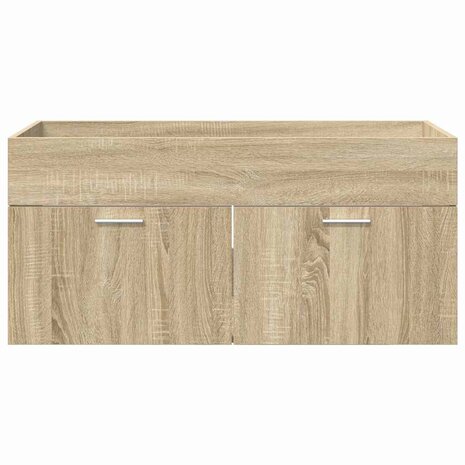 Wastafelkast met opslag met de deur Sonoma Eiken Bewerkt hout 6