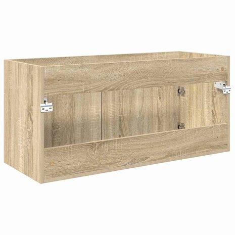 Wastafelkast met opslag met de deur Sonoma Eiken Bewerkt hout 8
