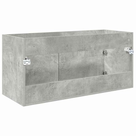 Wastafelkast met opslag met de deur Beton Grijs Bewerkt hout 8