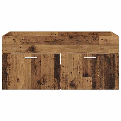 Wastafelkast met opslag met de deur Oudhout Bewerkt hout 6