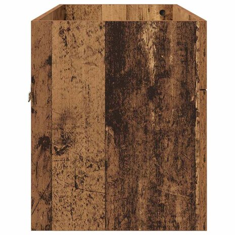 Wastafelkast met opslag met de deur Oudhout Bewerkt hout 7
