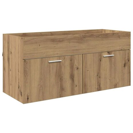 Wastafelkast met opslag met de deur Artisan Eiken Bewerkt hout 2