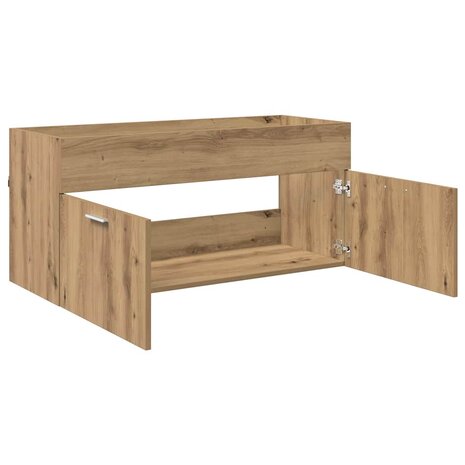 Wastafelkast met opslag met de deur Artisan Eiken Bewerkt hout 5