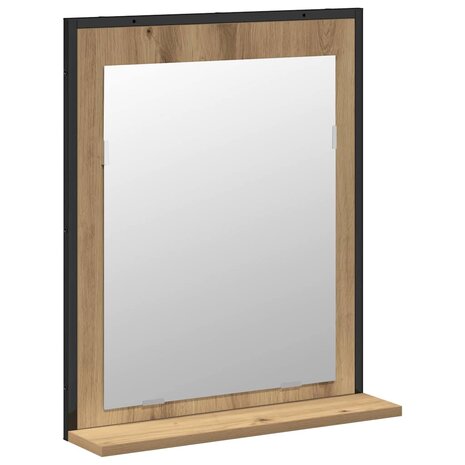 Badkamermeubelset Wandgemonteerd 2 pcs Bruin Bewerkt hout 5