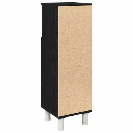 Badkamerkast Zwart Eiken 30 x 30 x 95 cm Bewerkt hout 6