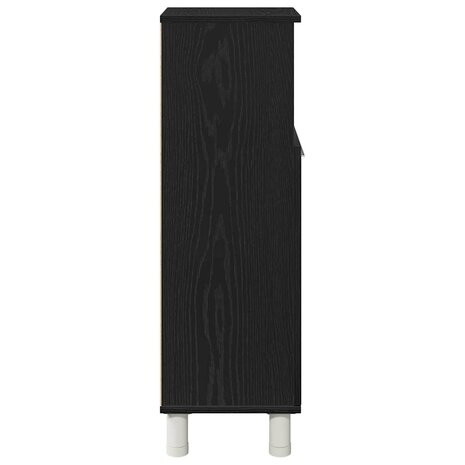 Badkamerkast Zwart Eiken 30 x 30 x 95 cm Bewerkt hout 8