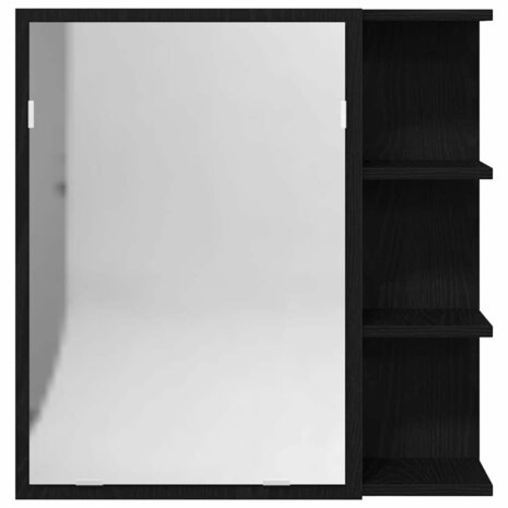 Badkamer spiegelkast met plank Zwart Eiken 62,5 x 20,5 x 64 cm 7