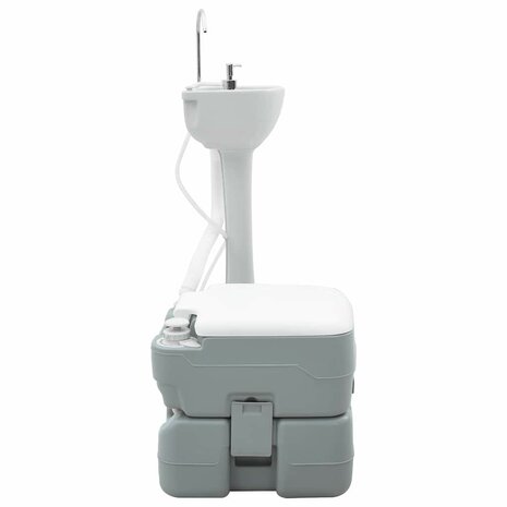 Camping Toilet Set 2 pcs Grijs 50,5 x 33 x 103 cm 7