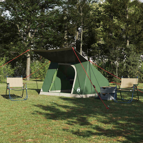 Camping Tent met dak met opslag Groen 282 x 225 x 154 cm taft 1