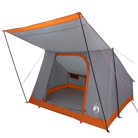 Camping Tent met dak Grijs en Oranje 282 x 225 x 154 cm taft 2