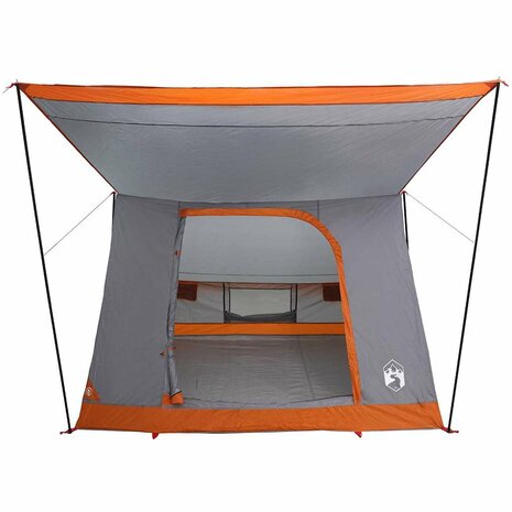Camping Tent met dak Grijs en Oranje 282 x 225 x 154 cm taft 4