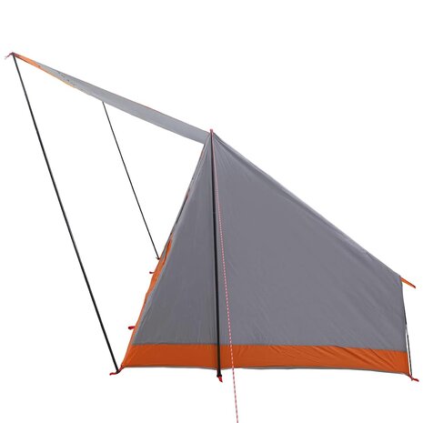Camping Tent met dak Grijs en Oranje 223 x 163 x 130 cm taft 5